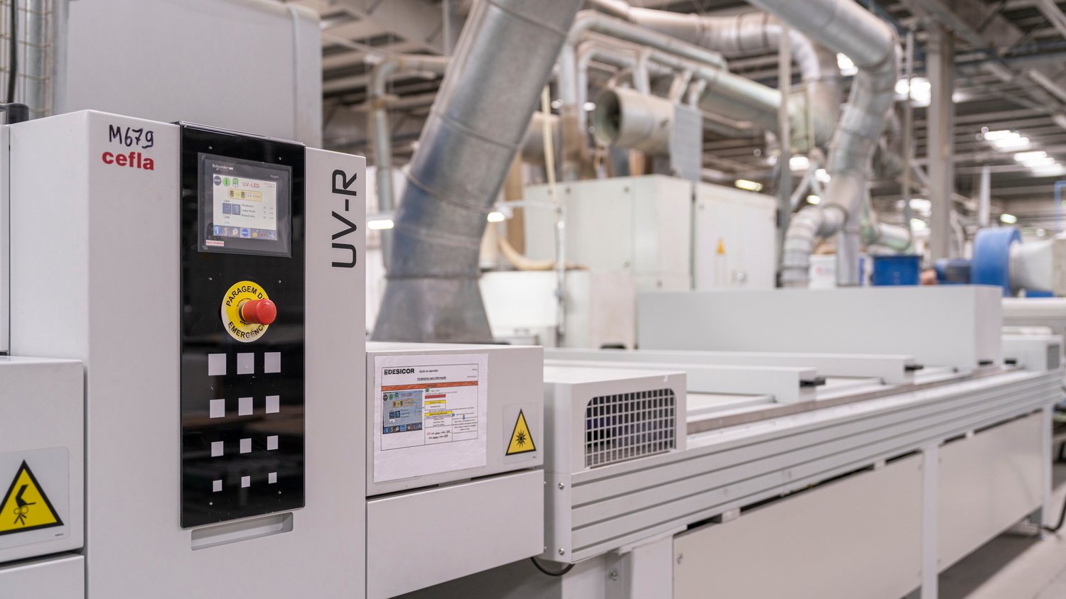 Desicor spray line UV oven