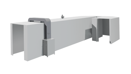 Drying tunnel for overhead conveyors