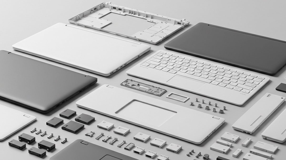 tastiere smontate in plastica